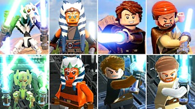 LEGO Star Wars The Skywalker Saga vs The Clone Wars Characters Evolution (Side by Side)