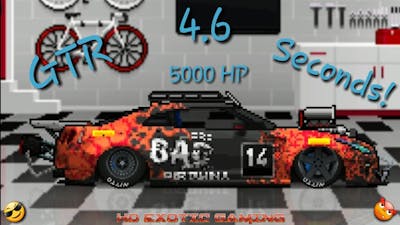 GTR (4.6 SECONDS) 5000HP FASTEST CAR IN PIXEL CAR RACER