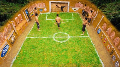 Build Underground Soccer Field In The Jungle With Brands And Football Team World Famous