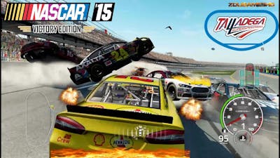 Nascar15 Victory Edition: Talladega Superspeedway Crash Compilation