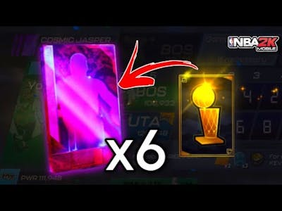 PULLED SIX COSMIC JASPER CARDS ON THIS VIDEO!!! || NBA 2K MOBILE