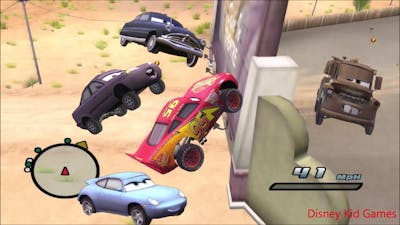 Disney Pixars Cars Movie Game - Crash Mcqueen 102 - Catching Some Air