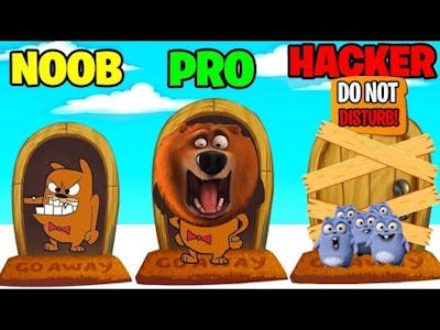 NOOB vs PRO vs HACKER | In Do Not Disturb | With The Grizzly  The Lemmings | DIGICRUX GAMERX |