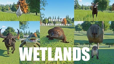 Wetlands Animal Pack DLC Animals Speed Races in Planet Zoo   NEW DLC Nile Lechwe, Red-Crowned Crane