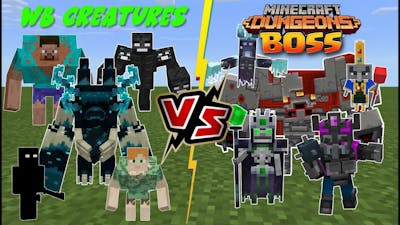 Minecraft Dungeons BOSSES VS WB MUTANT CREATURES [MUTATED WARDEN]