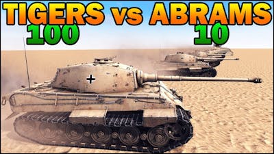 100 KING TIGERS vs 10 ABRAMS - WW2 TANK vs MODERN TANK - Call to Arms - Scenario #2