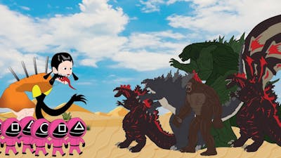 What if Evolution of GODZILLA vs KING KONG vs Squid Game : Size Comparison | Godzilla Animation
