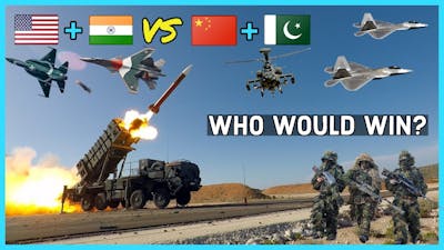 USA + India VS China + Pakistan Military Power Comparisons