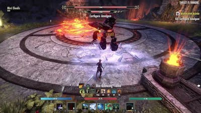 Elder Scrolls Online Dungeon Bloodroot Forge Final Boss [solo Healer Warden]