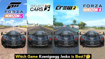 Koenigsegg Jesko Comparison - Forza Horizon 5, Project Cars 3, The Crew 2, Forza Horizon 4