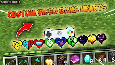 Minecraft But I Have Custom Video Game Hearts | Hindi