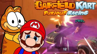 Competitive Mario Kart players play Garfield Kart Furious Racing