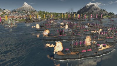ANNO 1800  Real time port takeover battleships