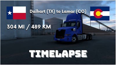 Dalhart (TX) to Lamar (CO) | American Truck Simulator | Timelapse