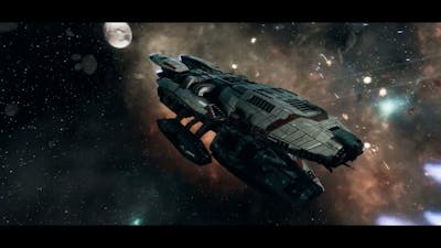Battlestar Galactica Deadlock Resurrection Heavy battlestar group battles huge Cylon carrier group.