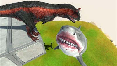 Falling into Giant Megalodon | Animal Revolt Battle Simulator