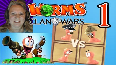 Worms Clan Wars - Let&#39;s Play - 1 - My First TIME - With my boys - WildFlower gamer