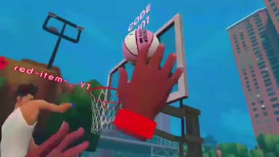 Blacktop Hoops Vr Oculus Quest 2 first game 1v1 second game was 3 on 3 with over 100 dunks