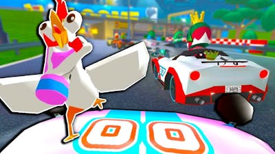 Throwing Mutant Chickens at Karts in VR! - Touring Karts Virtual Reality Gameplay