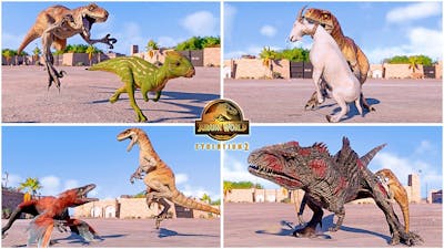 Tiger Atrociraptor All Perfect Animations  Interactions 🦖 Jurassic World Evolution 2 Dominion Malta
