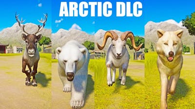 Arctic Pack DLC Animals Speed Races in Planet Zoo included Arctic Wolf, Polar bear etc