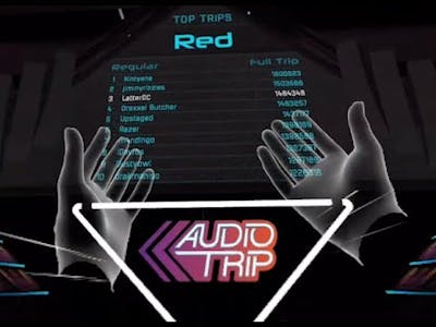 Audio Trip (Oculus Quest VR) - Red - Full Combo 100% - #3 World Rank (Regular Difficulty)