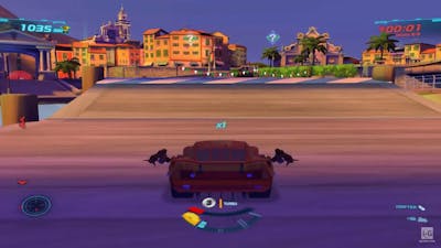 Disney Pixar Cars 2 Lightning McQueen Hunter Challenge Italy Arena