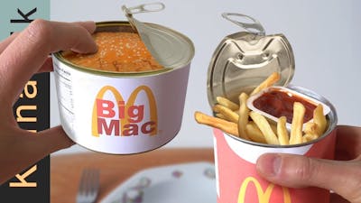 I ate McDonalds in a CAN! (limited edition MRE food from mcdonalds 2021)