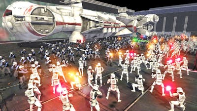Rebel Army Ship Boarding a STAR DESTROYER! - Men of War: Star Wars Mod Battle Simulator