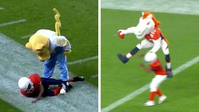 The BEST OF Pee-Wee Football Kids vs. Mascots (Surprise NFL Superstar as a Child) II COMPILATION