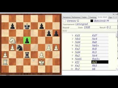 Chess Endgame: Mikhail Botvinniks skillful piece play