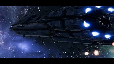 Battlestar Galactica BSG Deadlock Ambush of a Mercury by three Argos Basestars 1
