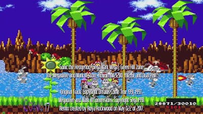 Sonic the Hedgehog (Sega Mark Mega) Green Hill Zone (YM2I280, YM2I5I, Dual PCM)