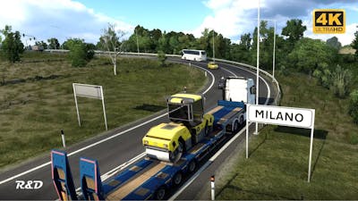 [ETS2] High Power Cargo Pack Road Roller - DYNA CC-2200 transport with Scania R High Roof